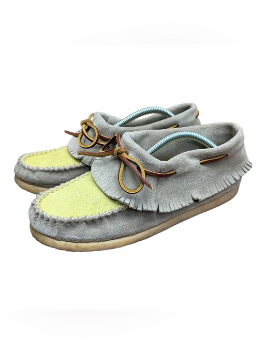 Eastland Shoes - Eastland "Casco" Womens size 7.5 Suede Moccasin Fringe Shoes with Yellow Vamp